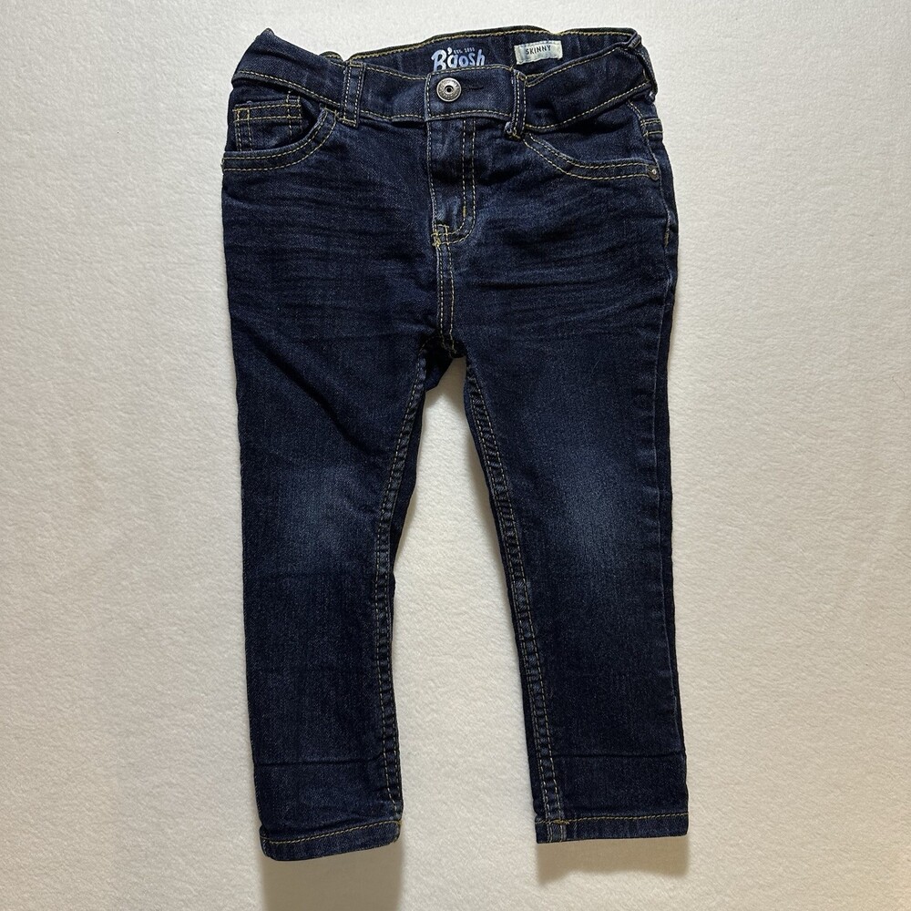 OshKosh Toddler Boys 2T Plaid Shirt & 24M Dark‎ Wash Jeans Outfit Set - Picture 5 of 8